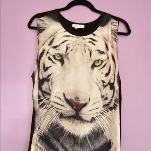 Silky White Tiger Tank